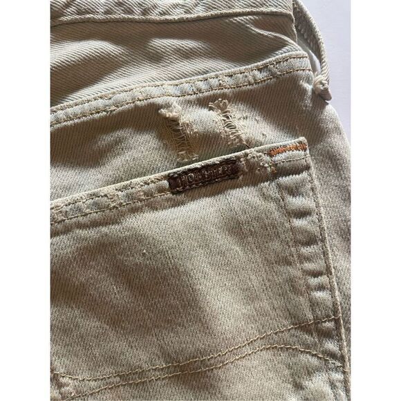 HOLLISTER IRREGULAR JEAN DISTRESSED DENIM SHIRT - Picture 5 of 5